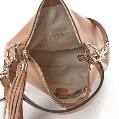 Gucci Pebbled Calfskin Large Soho Hobo Camelia 5 of 7