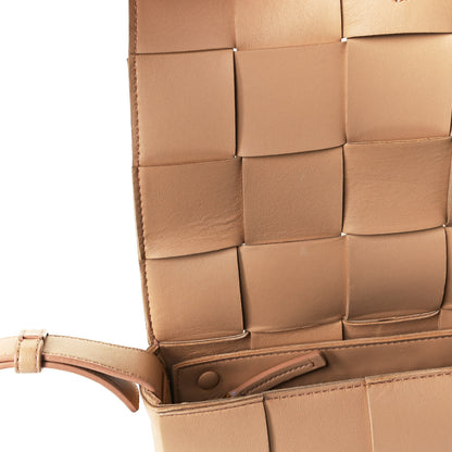 Bottega Veneta Lambskin Maxi Intrecciato Cassette Crossbody Bag Almond 17 of 17