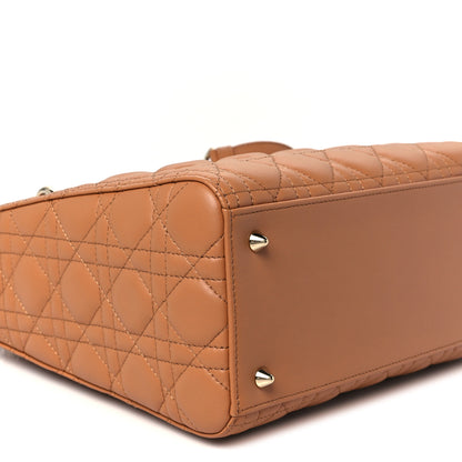 Christian Dior Lambskin Cannage Medium Lady Dior Amber 9 of 10