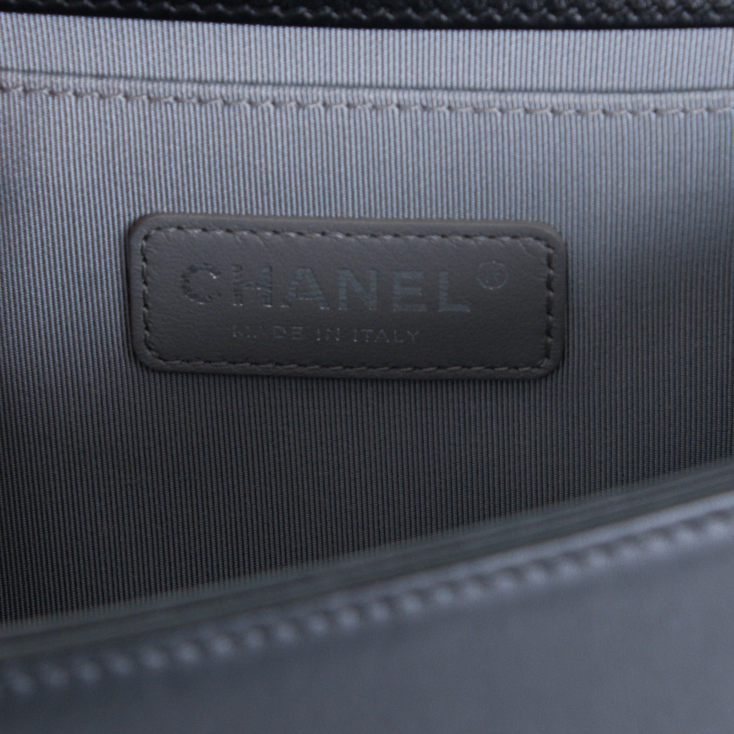 Chanel Calfskin Chevron Quilted Medium Boy Flap Black 7 of 8