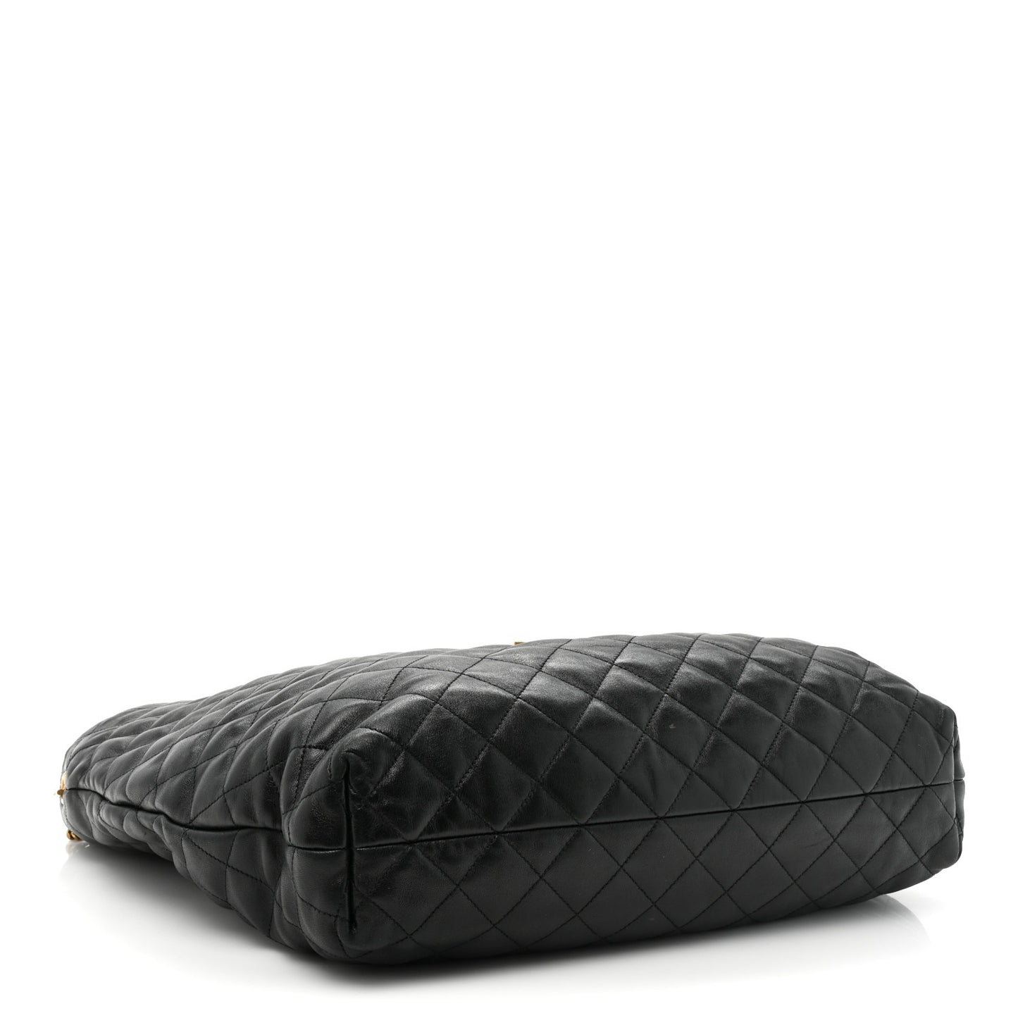 Lambskin Quilted Maxi Icare Shopping Tote Black