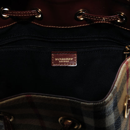 Burberry Haymarket Check Drawstring Bucket Bag 5 of 7