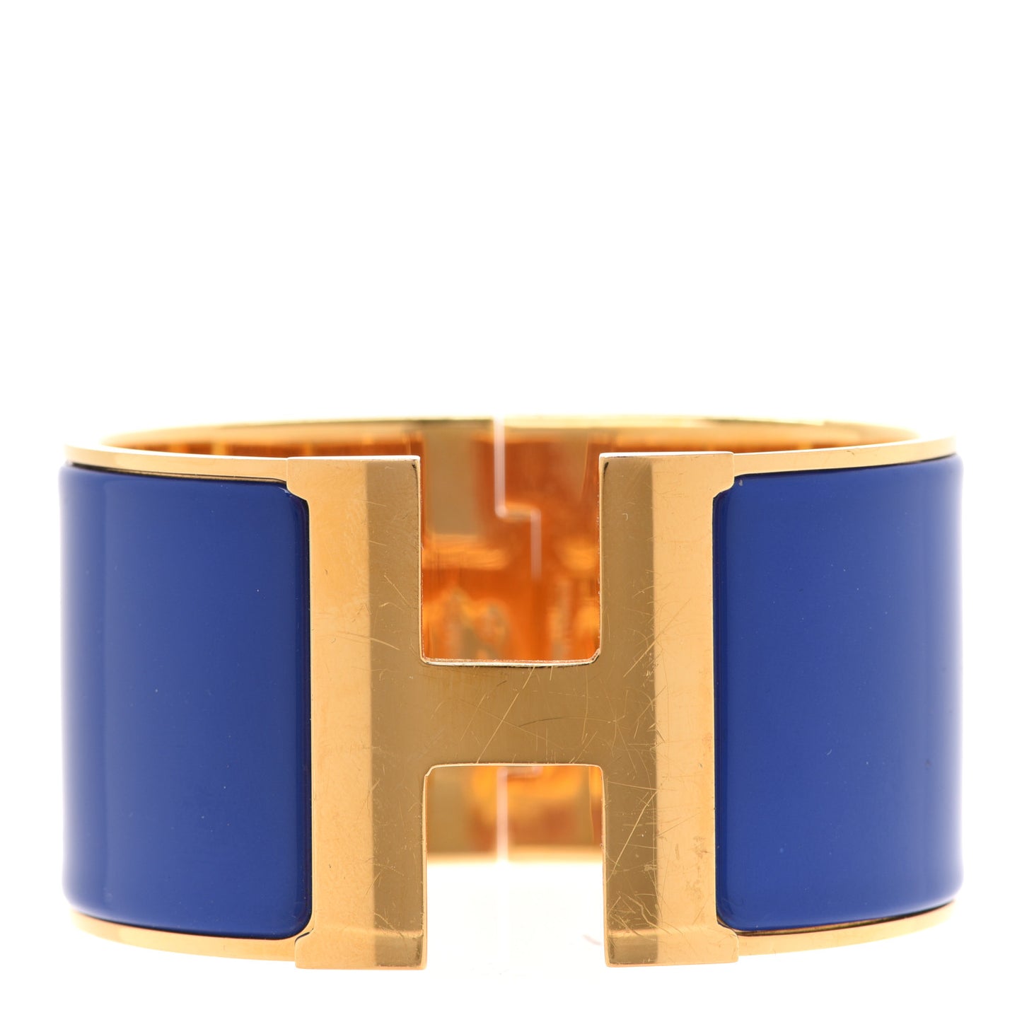 Enamel Extra Wide Clic Clac H Bracelet PM Bleu Royal