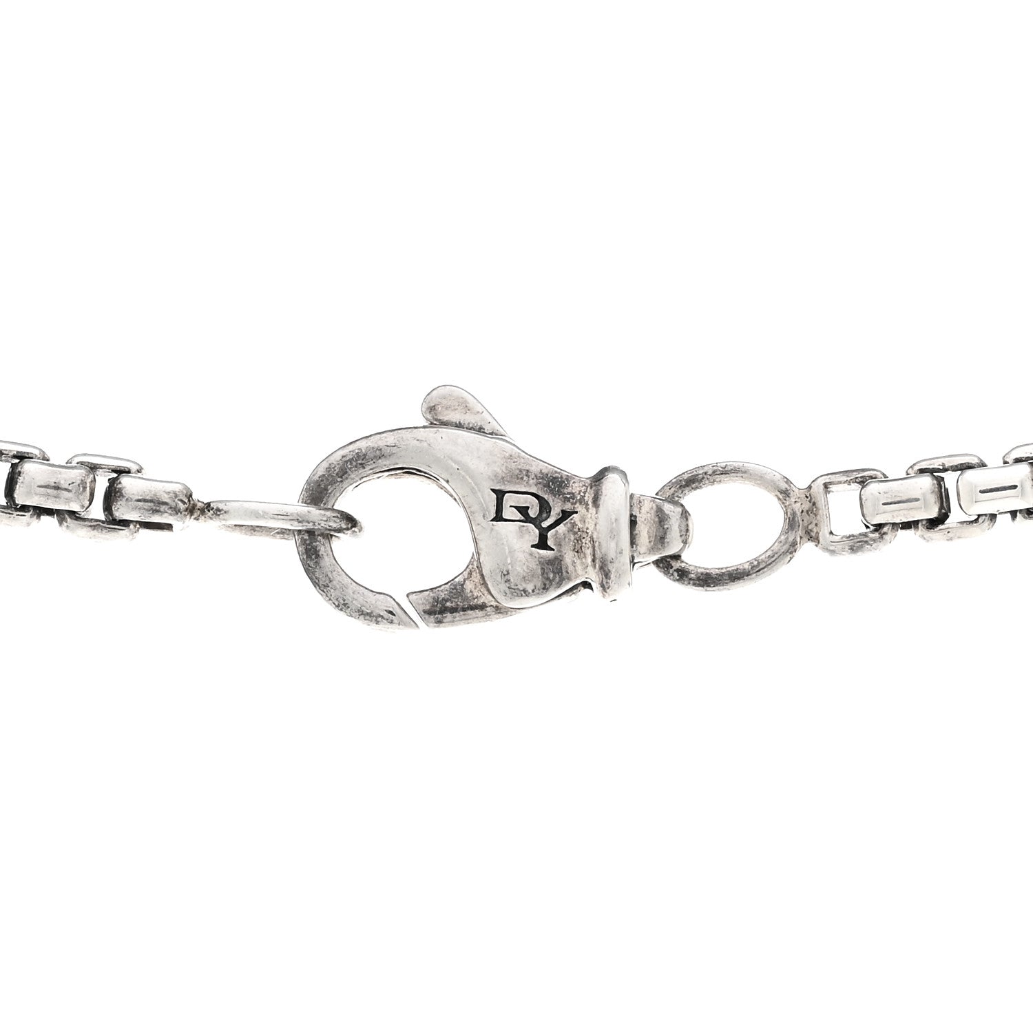 David Yurman Sterling Silver 2.7mm Smooth Amulet Vehicle Box Chain Necklace 4 of 4