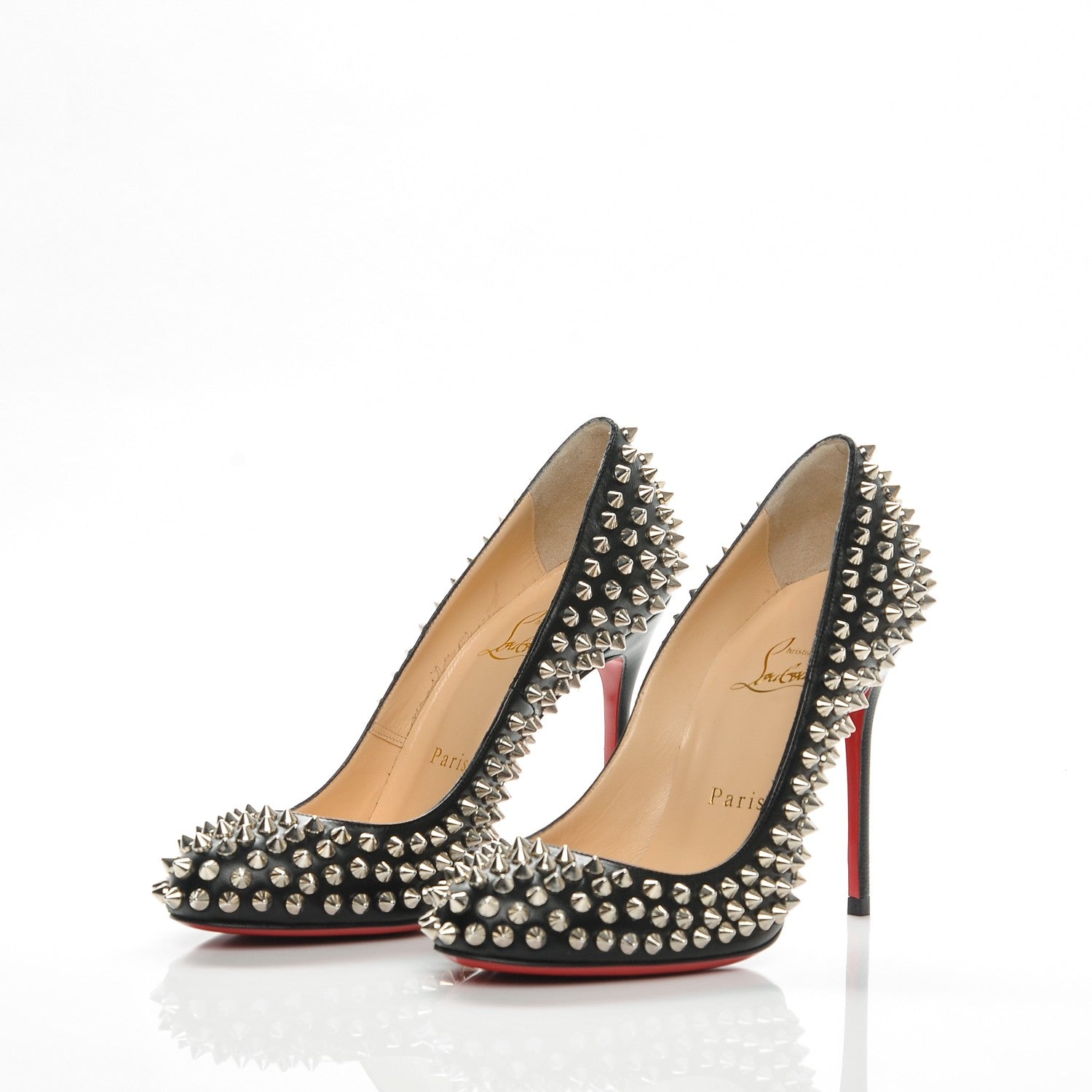 Christian Louboutin Nappa Fifi Spikes 100 Pumps 36 Black 3 of 7