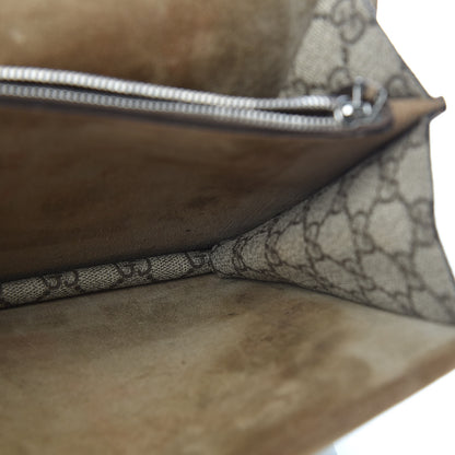 Gucci GG Supreme Monogram Lightning Embroidered Medium Dionysus Shoulder Bag Beige 12 of 15