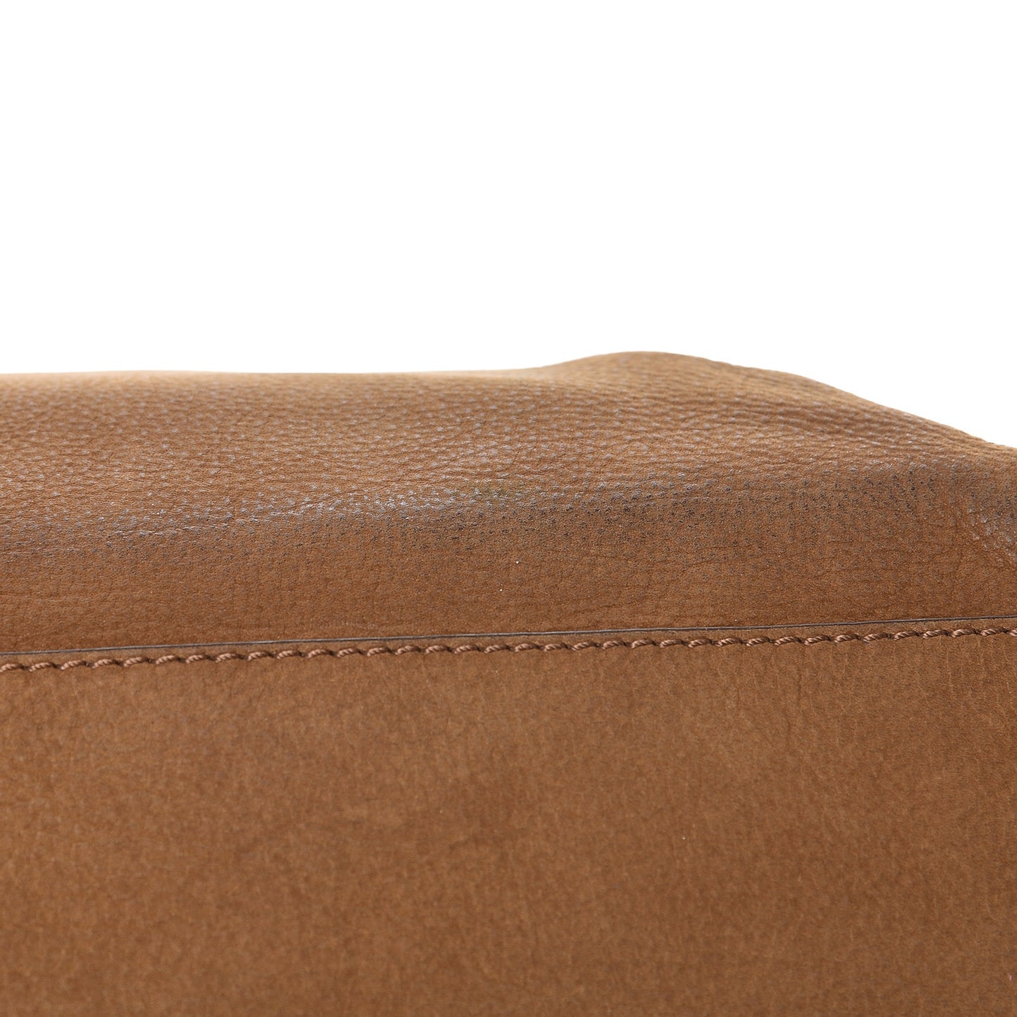 Buffalo Vitello Large Peekaboo Iconic Satchel Tobacco Verde