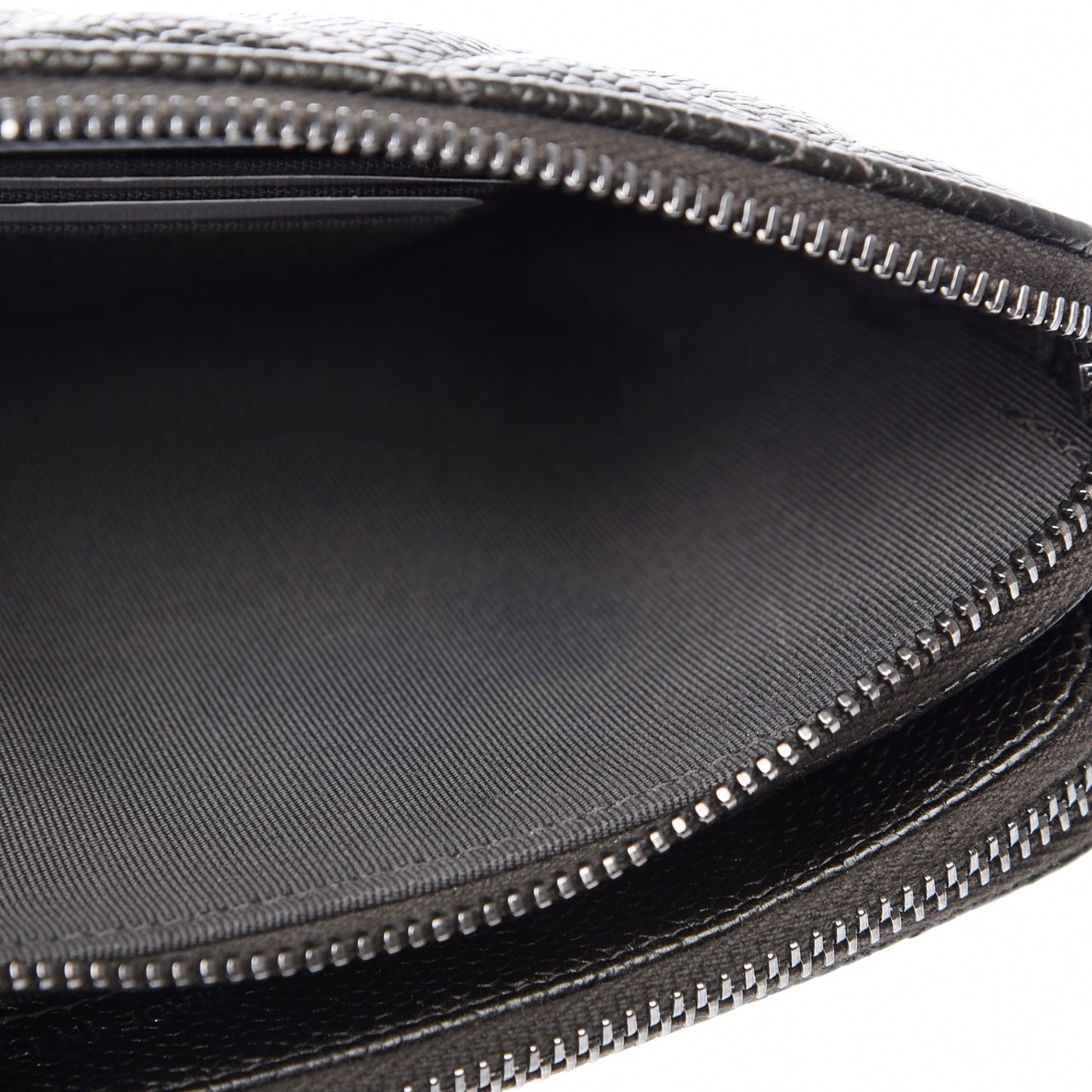 Caviar Quilted Small Clutch With Chain Dark Charcoal