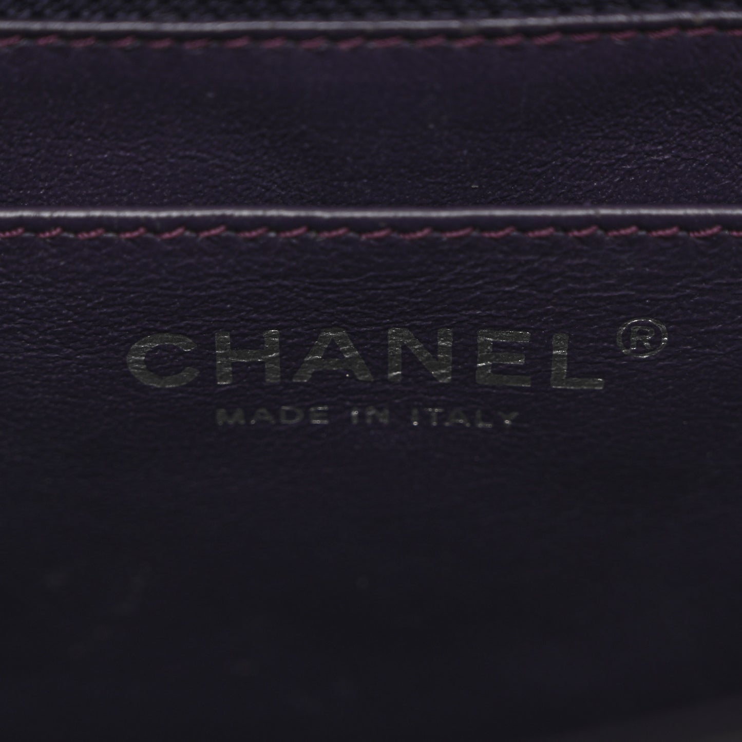 Patent Quilted Jumbo Single Flap Dark Purple