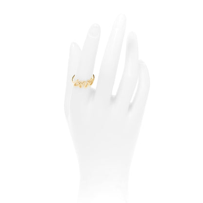 Tiffany 18K Yellow Gold Paloma's Graffiti Love Ring 57 8 2 of 5