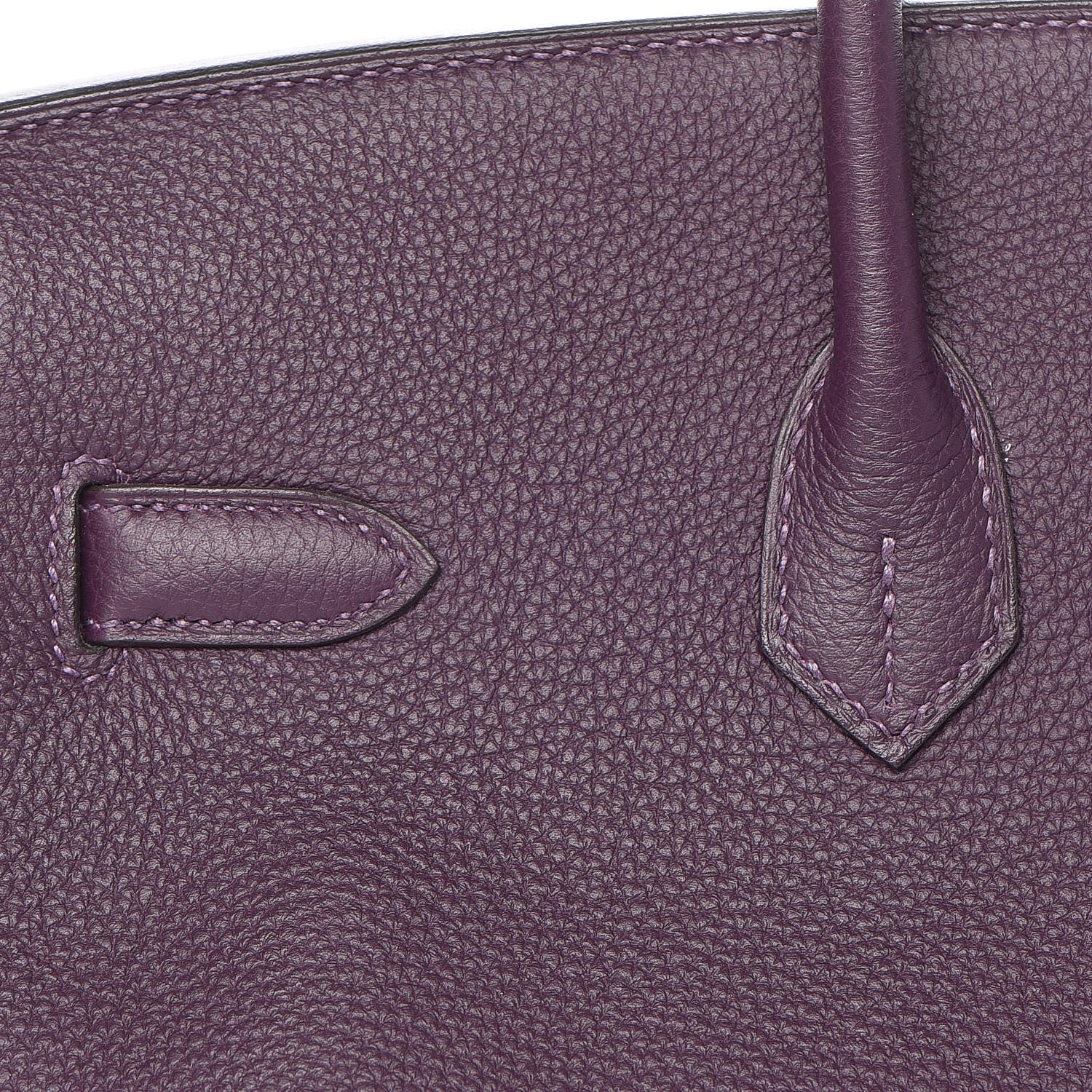 Hermes Togo Horseshoe Birkin 35 Raisin Bleu Electrique 8 of 30