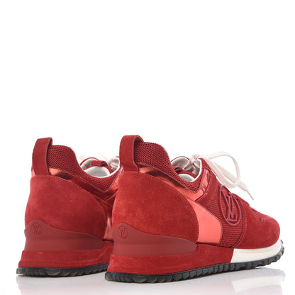 Louis Vuitton Suede Calfskin Run Away Sneakers 37.5 Rouge 12 of 16
