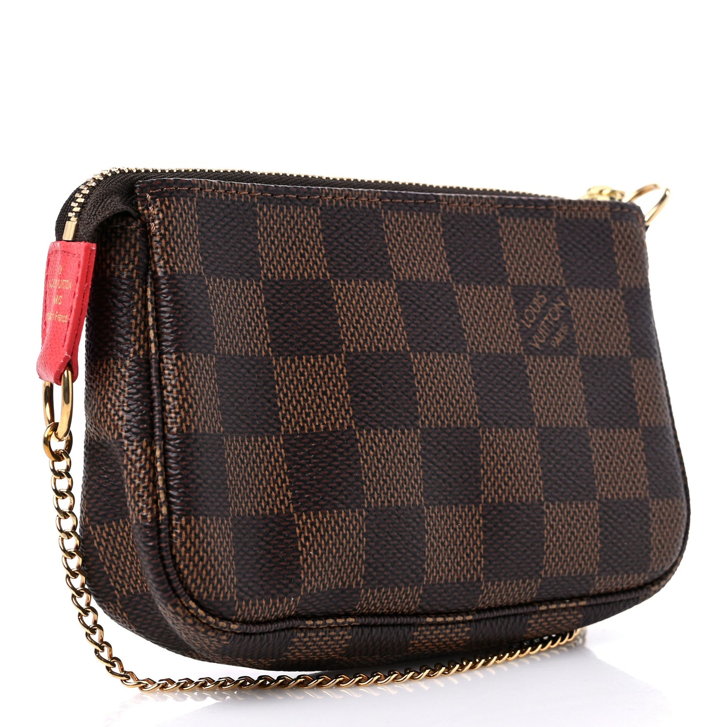 Damier Ebene 2019 Christmas Animation Mini Pochette Accessories Red