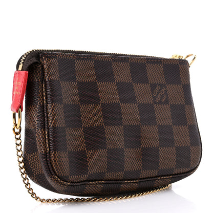 Louis Vuitton Damier Ebene 2019 Christmas Animation Mini Pochette Accessories Red 3 of 10