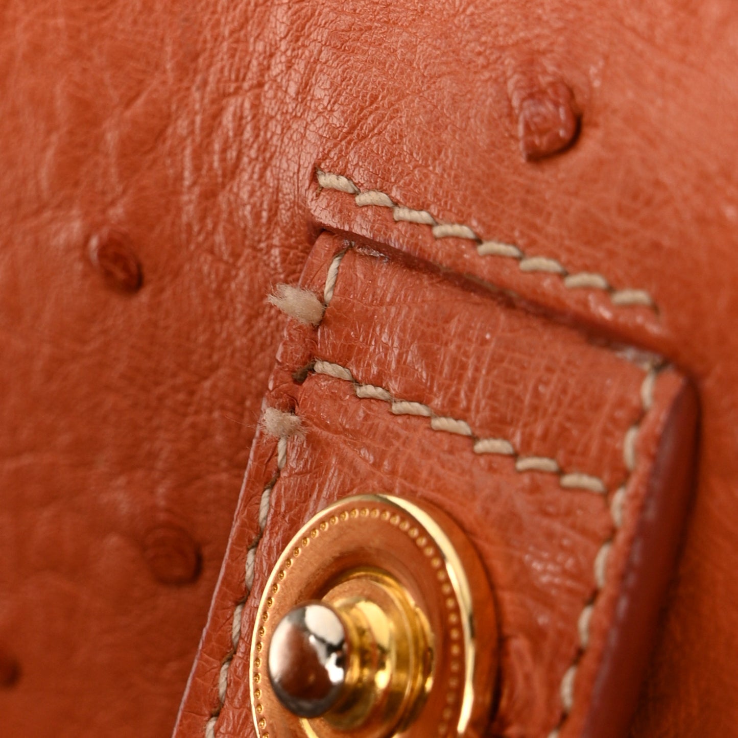 Ostrich  Tote Cognac