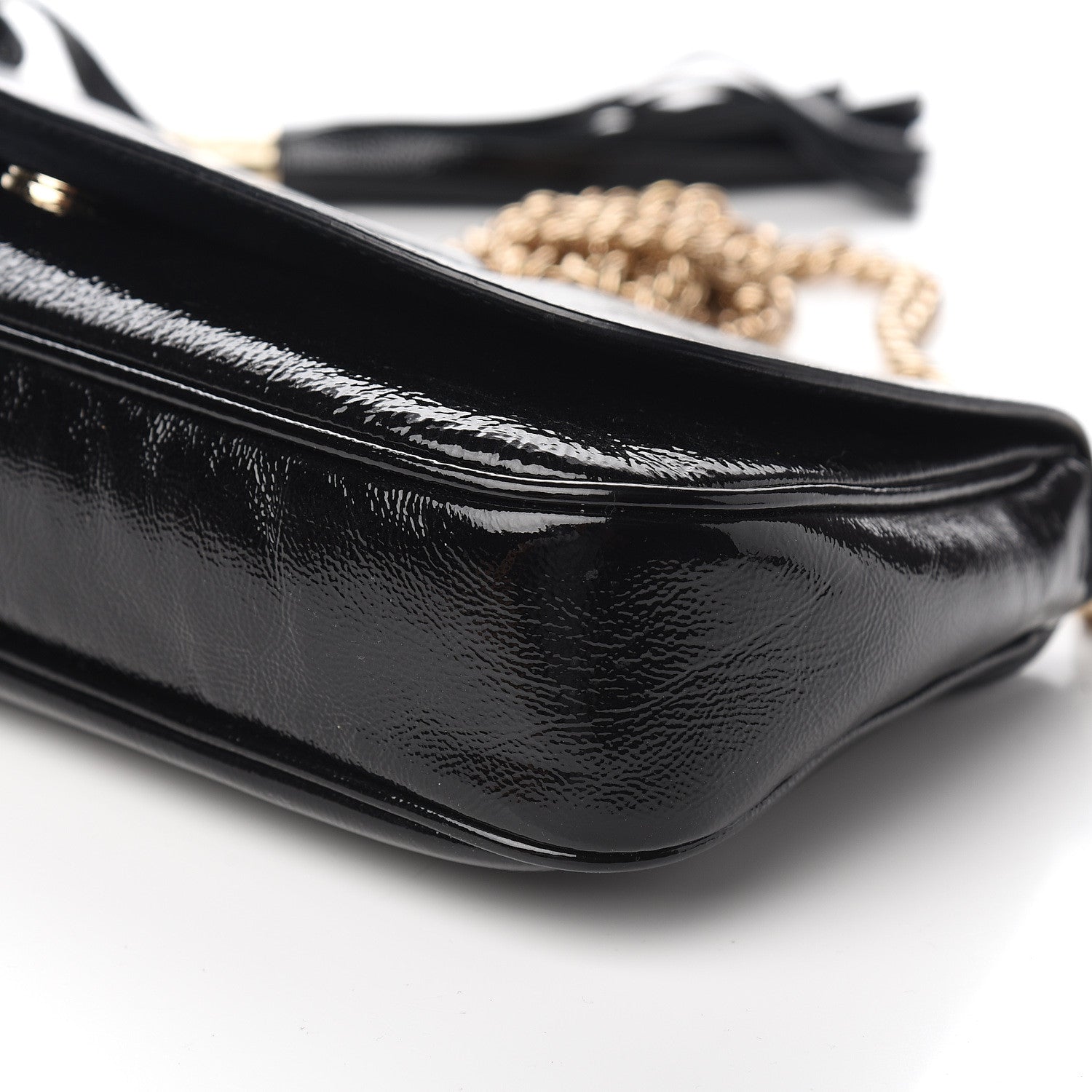 Gucci Patent Medium Soho Flap Crossbody Black 8 of 9