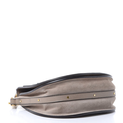 Chloe Calfskin Suede Medium Nile Bracelet Bag Motty Grey 4 of 15