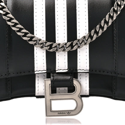 Balenciaga X ADIDAS Box Calfskin Hourglass Chain Bag Black 6 of 8