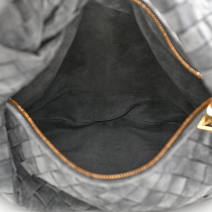 Bottega Veneta Suede Calfskin Intrecciato Teen Jodie Hobo Thunder 5 of 10