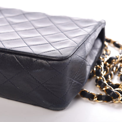 Chanel Lambskin Quilted Mini Square Flap Bag Navy 13 of 16