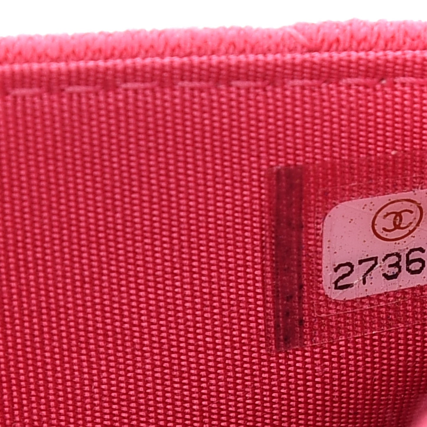 Jersey Chevron Quilted Trendy CC Wallet On Chain WOC Pink