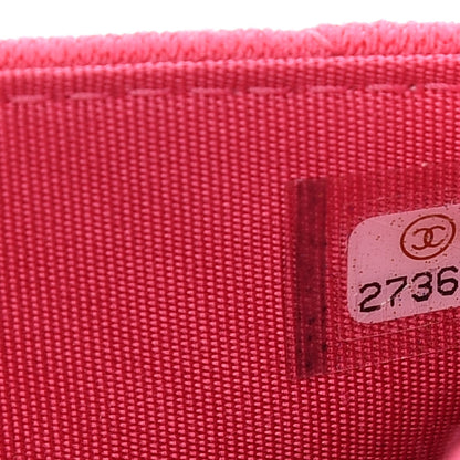 Chanel Jersey Chevron Quilted Trendy CC Wallet On Chain WOC Pink 7 of 9