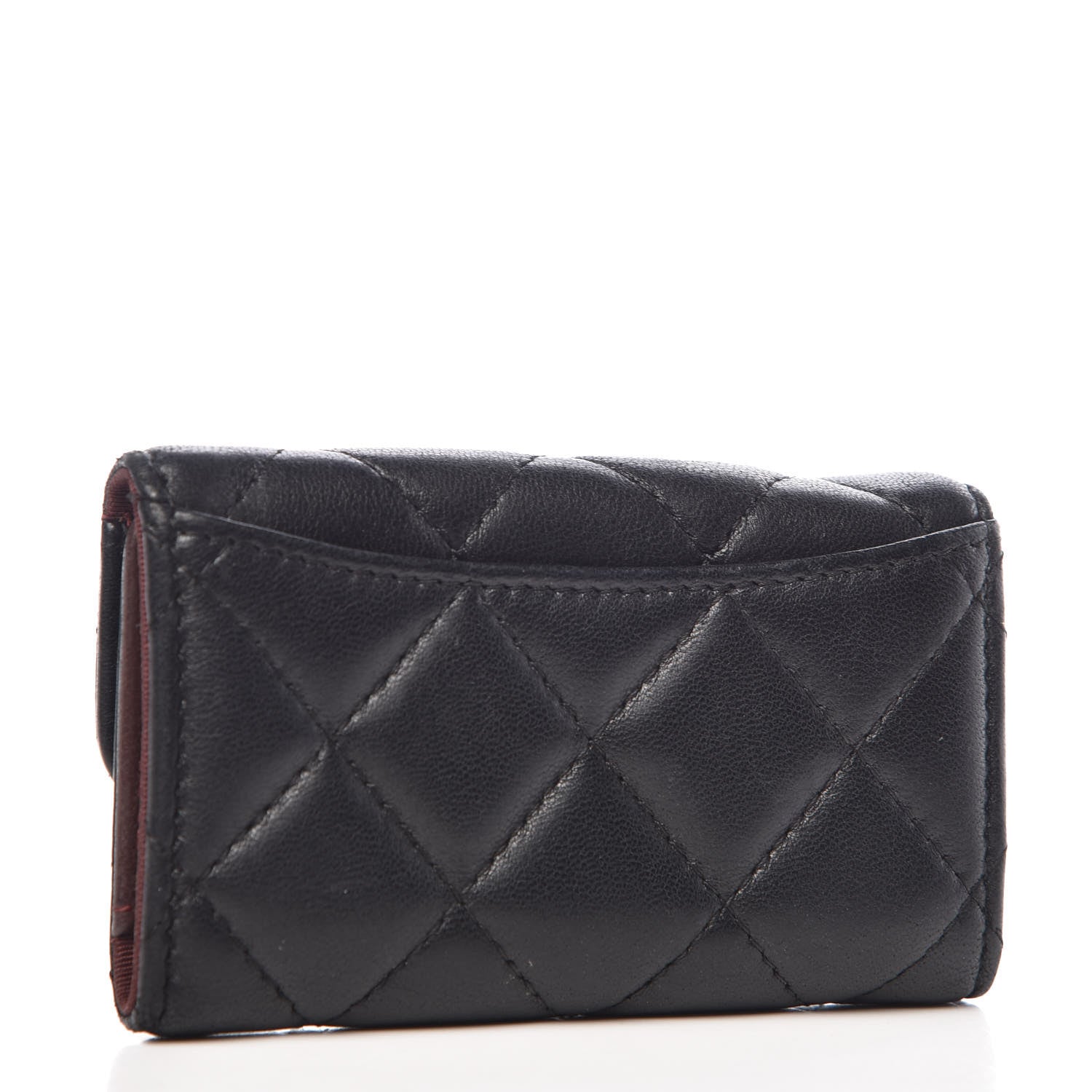 Chanel Lambskin Quilted 6 Key Holder Black 3 of 9