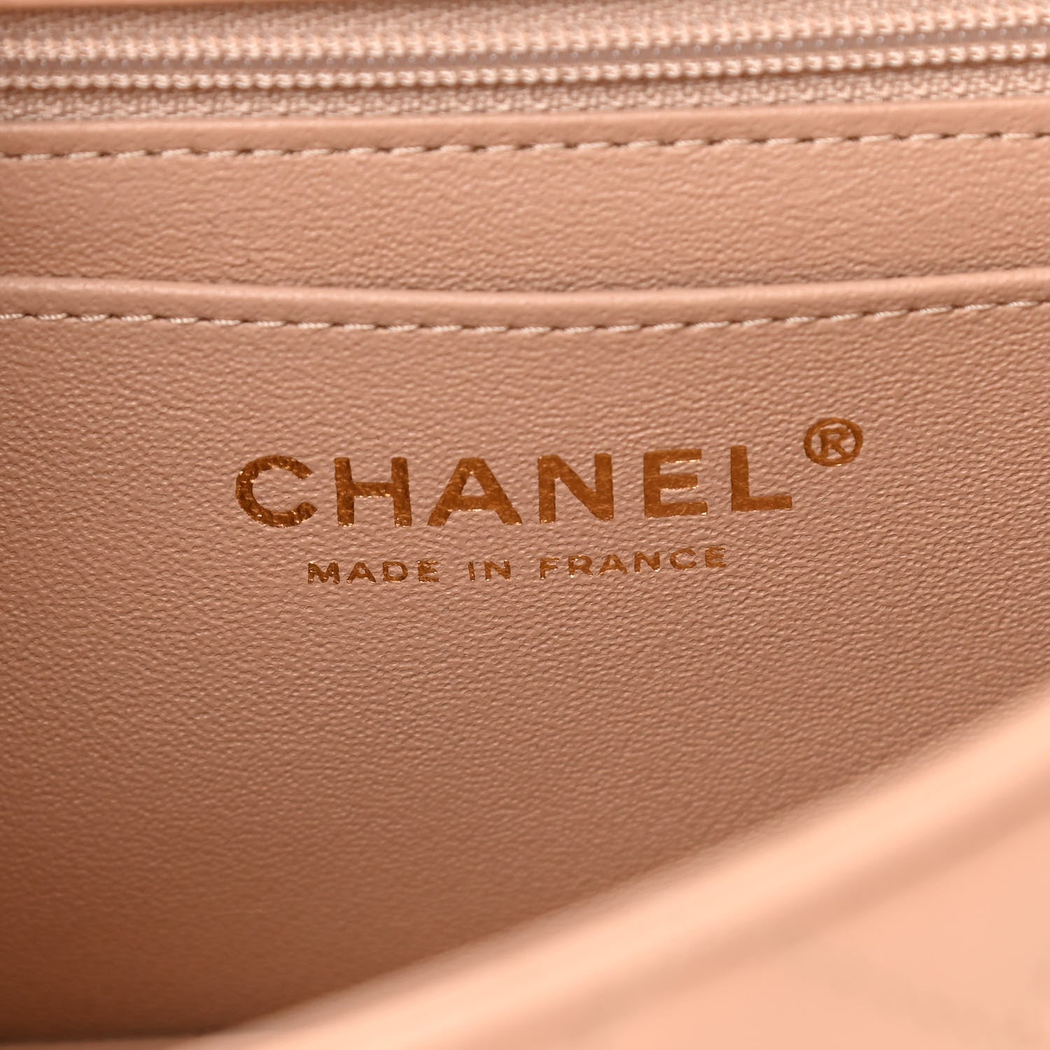 Chanel Lambskin Quilted Mini Top Handle Rectangular Flap Beige 6 of 10