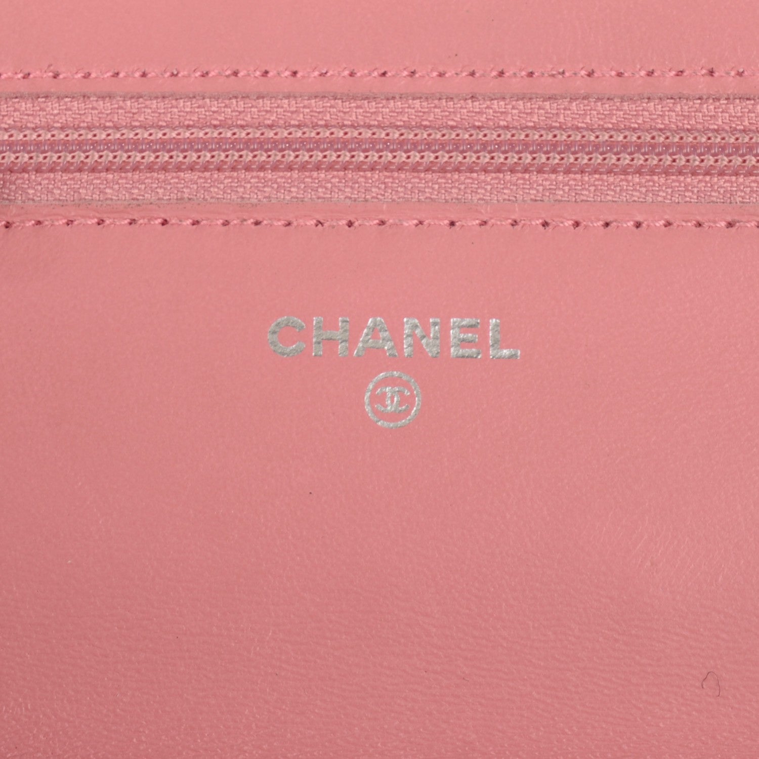 Chanel Lambskin Camellia Embossed Wallet on Chain WOC Pink 6 of 8