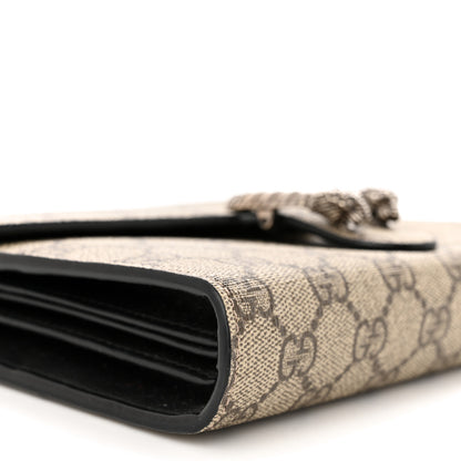 Gucci GG Supreme Monogram Mini Dionysus Chain Wallet Beige Black 9 of 11