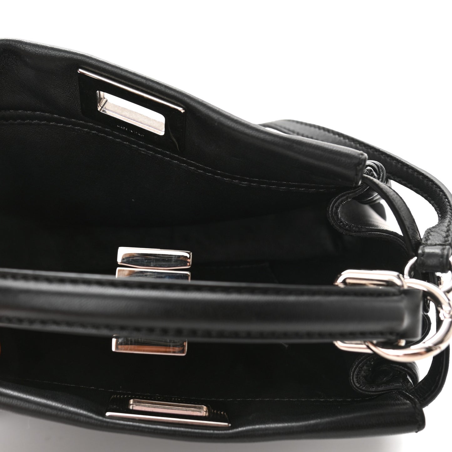 Nappa Lace Up Mini Peekaboo Iconic Satchel Black