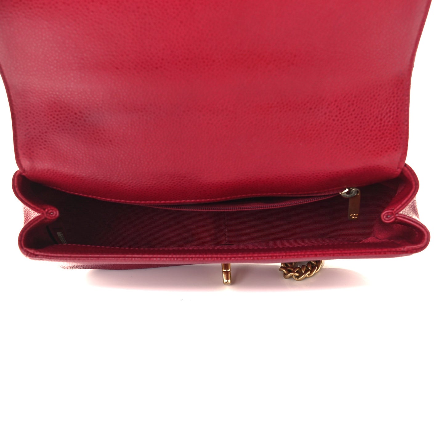 Caviar Quilted Carry Around Flap Bag Red