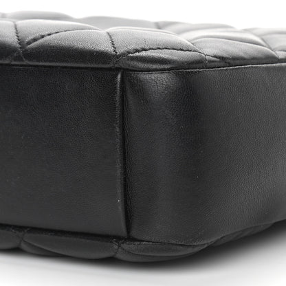 Chanel Lambskin Quilted Small Diamond CC Camera Case Black 10 of 12