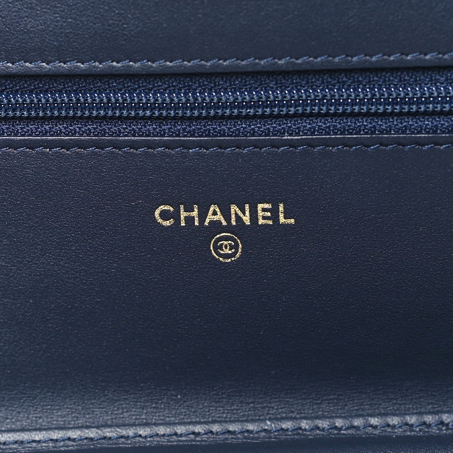 Chanel Caviar Quilted CC Filigree Wallet On Chain WOC Navy 6 of 10