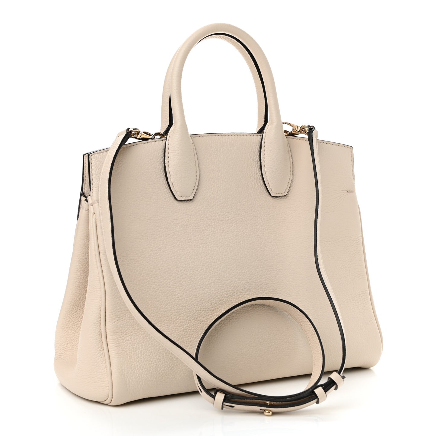 Calfskin Medium Studio Bag White