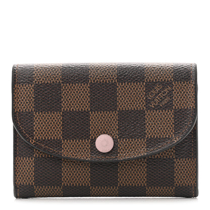 Louis Vuitton Damier Ebene Rosalie Coin Purse Rose Ballerine 1 of 6