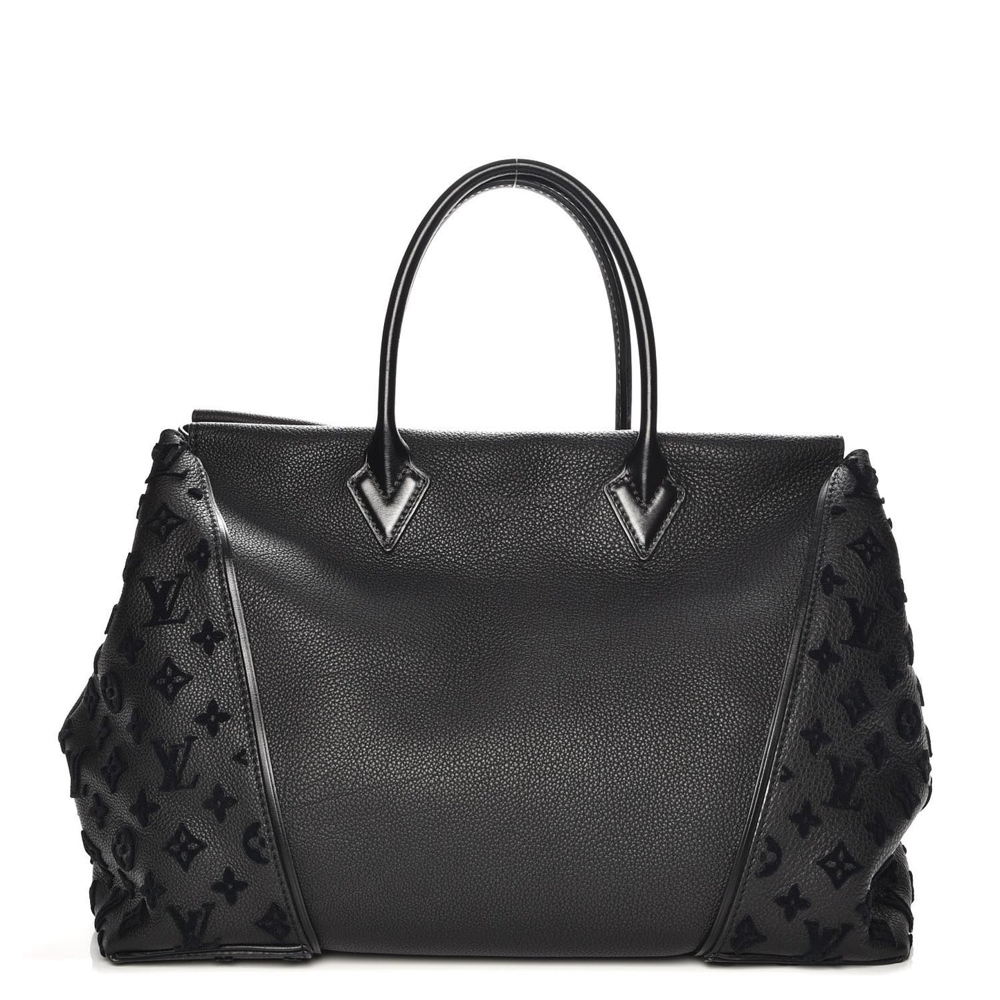 Cuir Orfevre Veau Cachemire Tote W GM Black