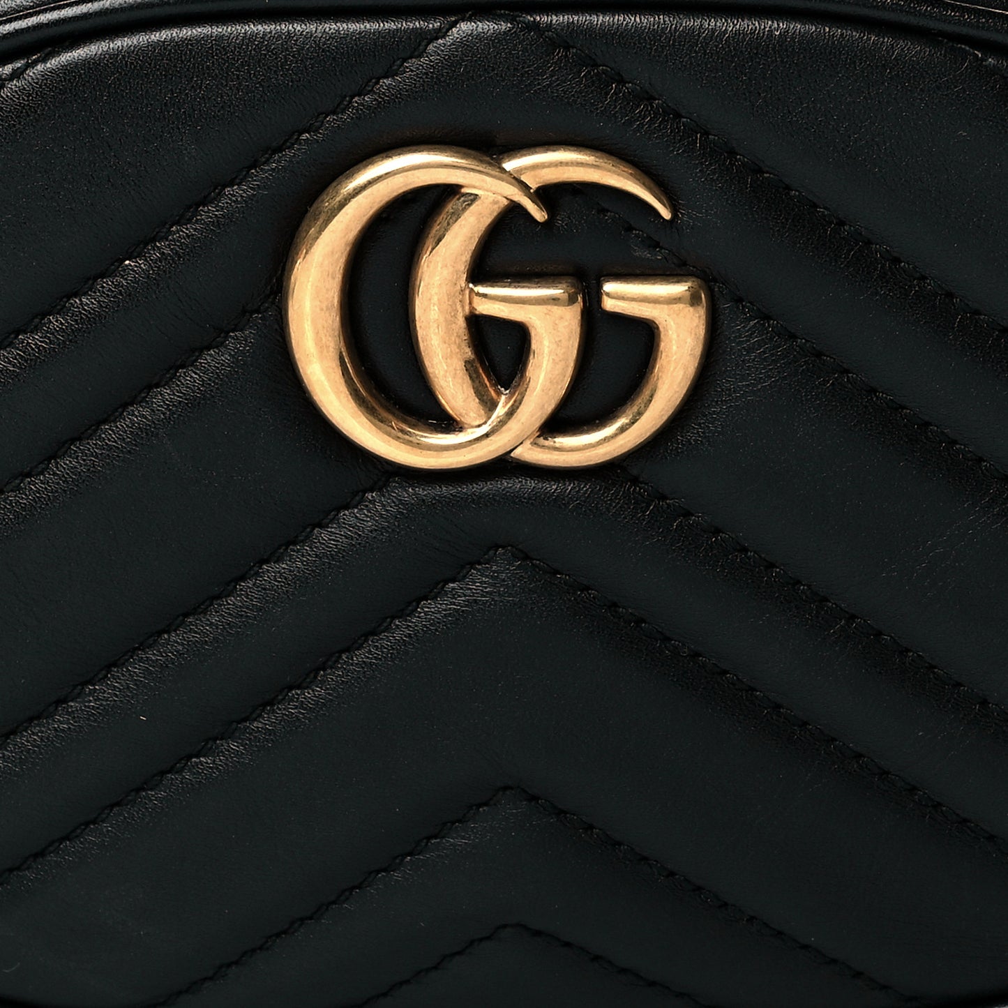 Calfskin Matelasse GG Marmont Belt Bag 85 34 Black