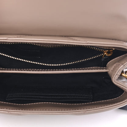 Saint Laurent Calfskin Y Quilted Monogram Toy Loulou Crossbody Bag Taupe 4 of 4