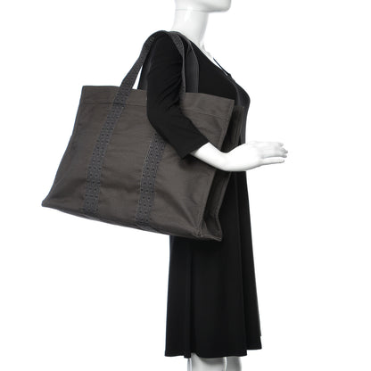 Hermes Canvas Herline Tote GM Grey 2 of 8
