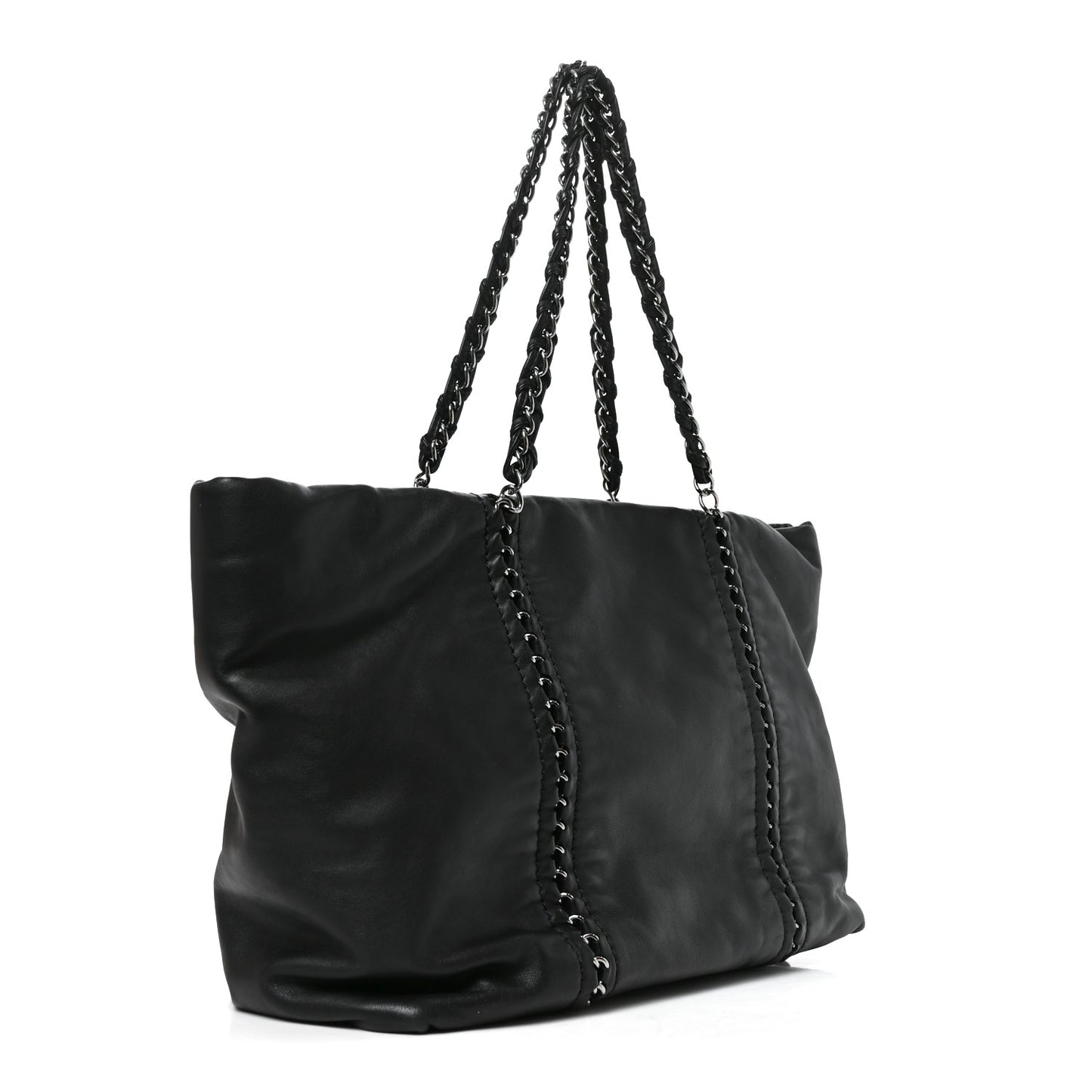 Smooth Calfskin Luxe Ligne Tote Black