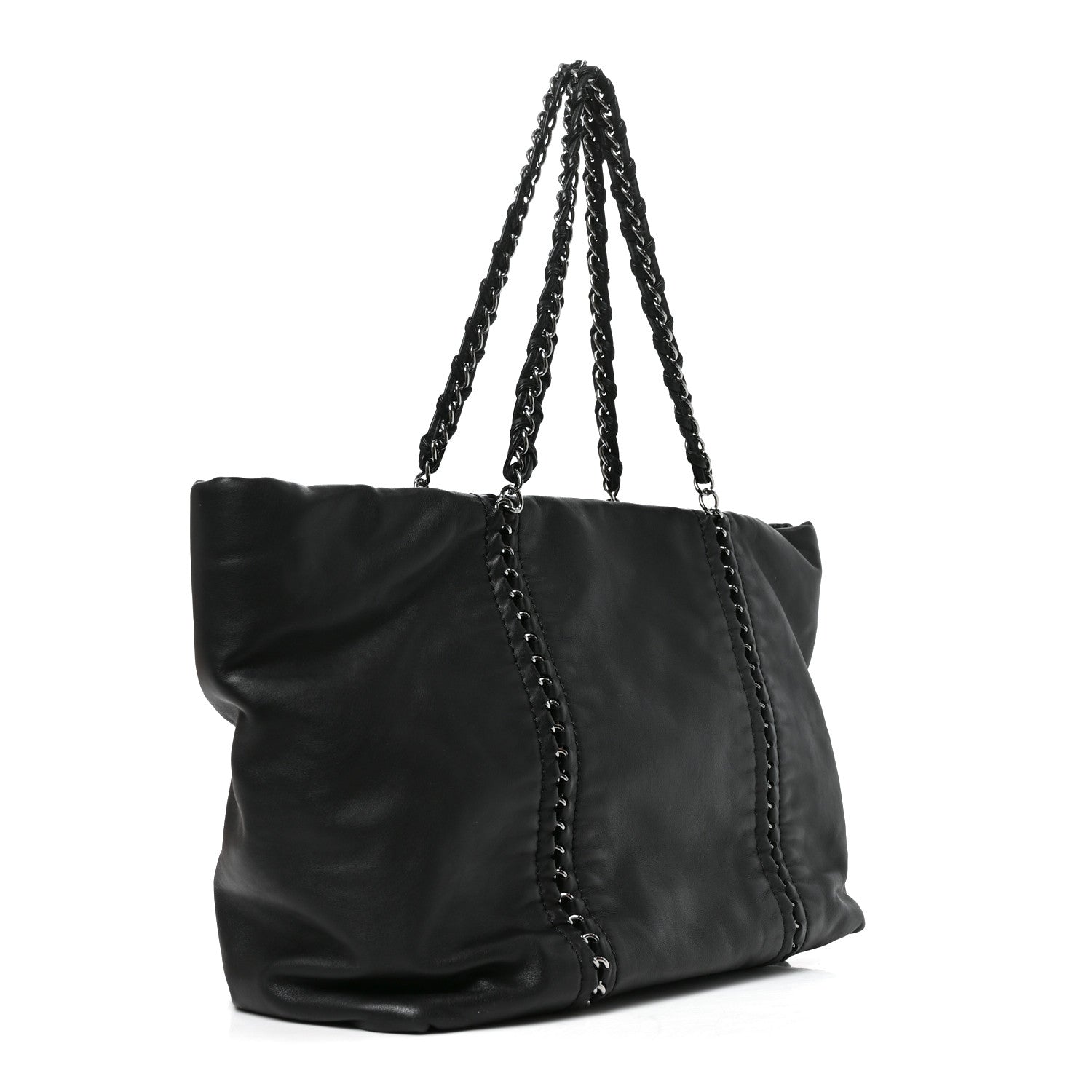 Chanel Smooth Calfskin Luxe Ligne Tote Black 2 of 10