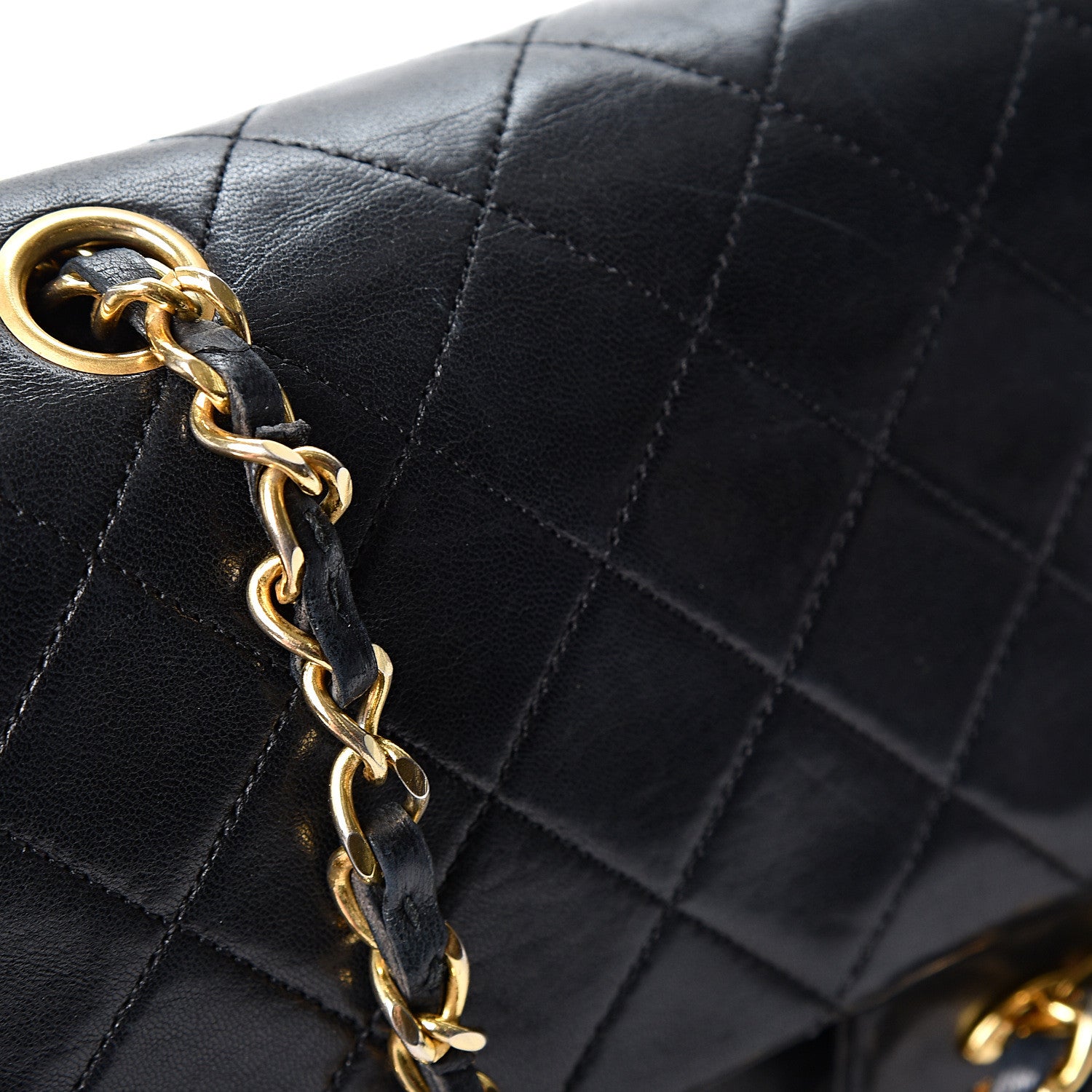 Chanel Lambskin Quilted Medium Double Flap Black 14 of 14