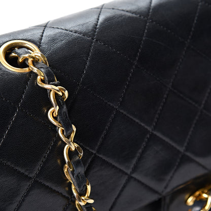 Chanel Lambskin Quilted Medium Double Flap Black 14 of 14