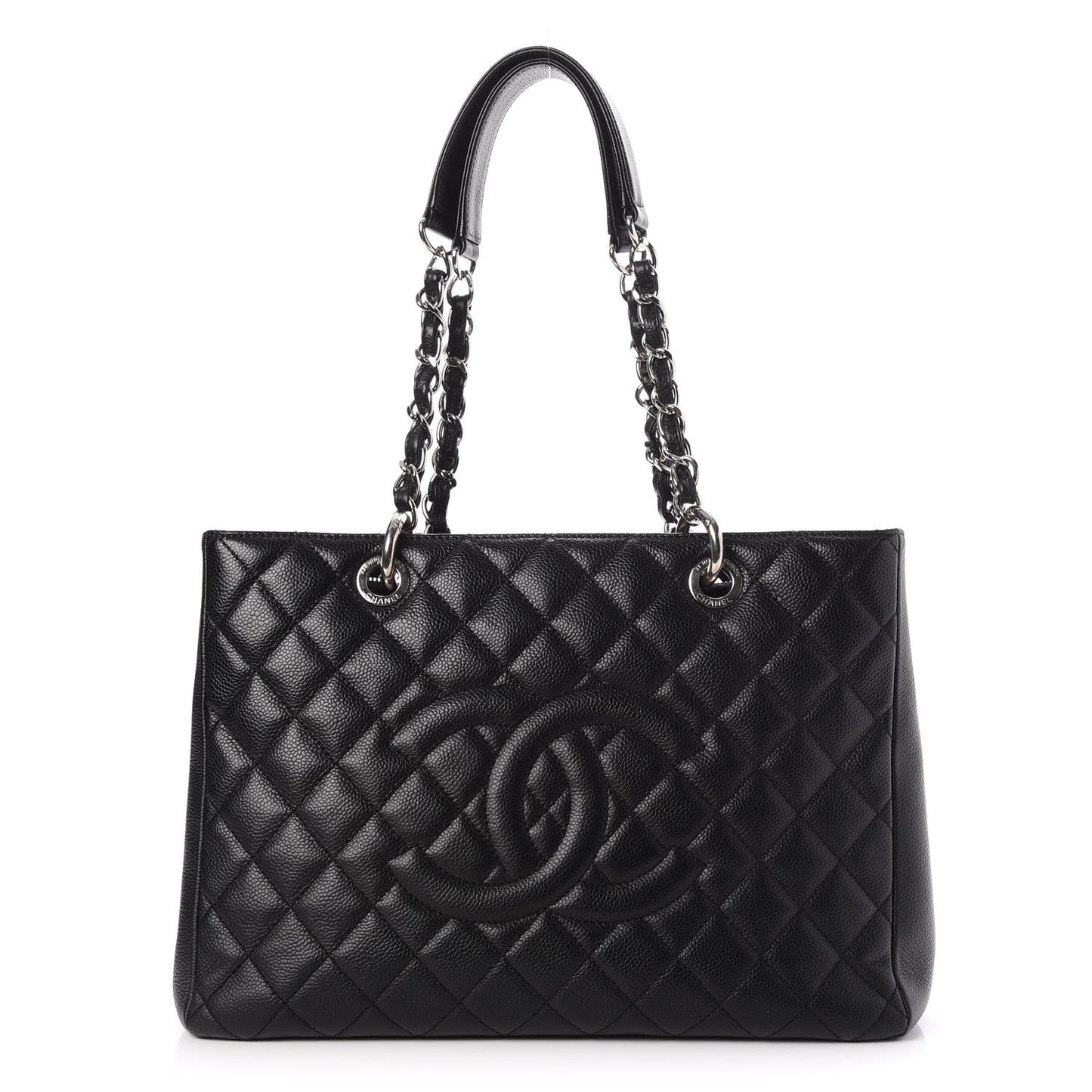 Caviar Quilted Grand Shopping Tote GST Black