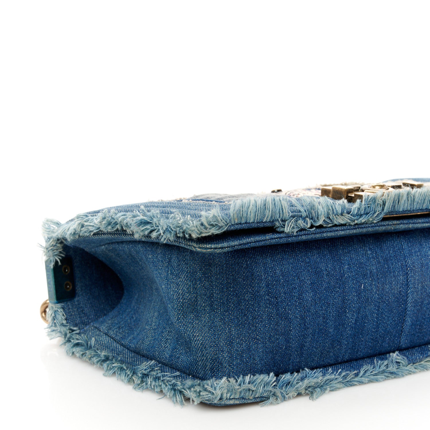 Chanel Denim Patchwork Medium Boy Flap Blue 8 of 9