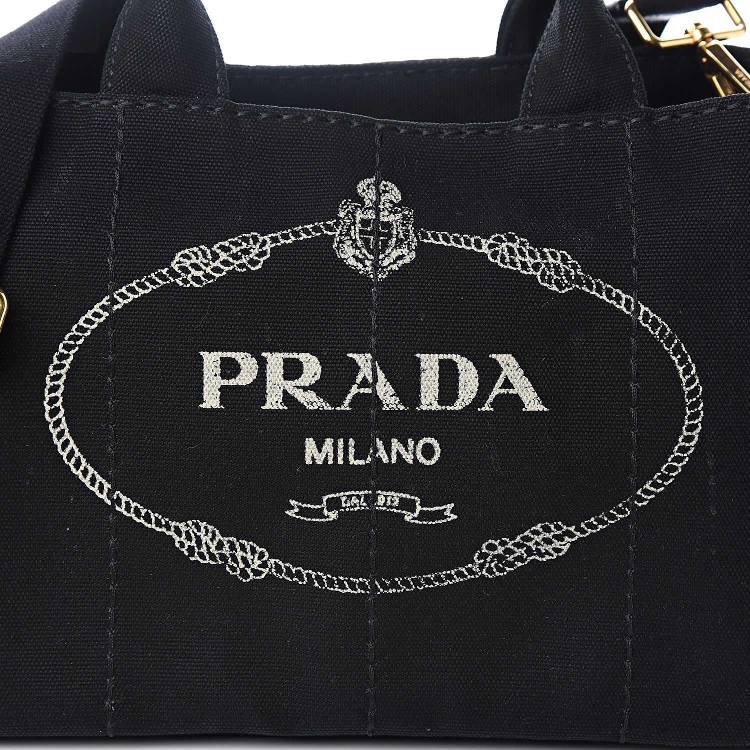 Prada Canapa Small Logo Tote Black 8 of 9