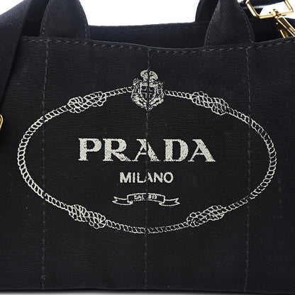 Prada Canapa Small Logo Tote Black 8 of 9