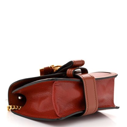 Chloe Shiny Goatskin Calfskin Mini Aby Chain Shoulder Bag Sepia Brown 4 of 12