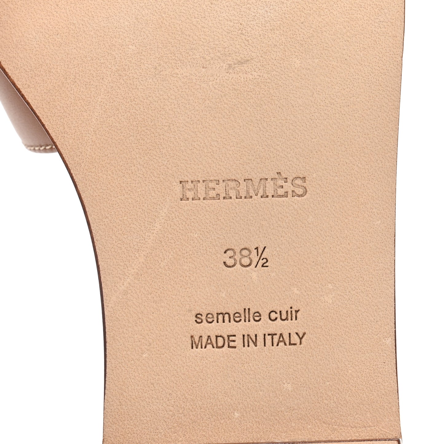 Box Calfskin Oran Sandals 38.5 Gold